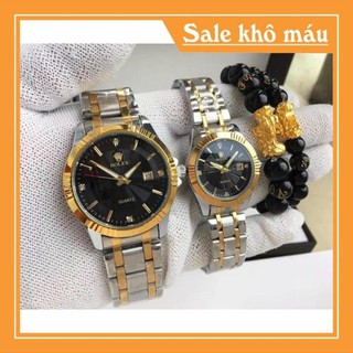 Đồng Nam Rolex mã RL156 dây đặc nguyên khối, mạ không rỉ, dây full vàng - Đồng hồ rolex.my.97  leocamwatch