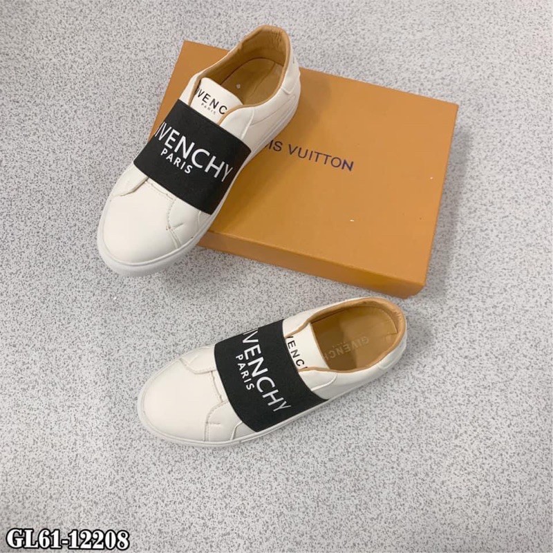 [Ảnh thật+Ktra hàng] Giày Thể Thao Da Trơn Phối Vạch Chun Chữ Trắng- Giày Sneaker | BigBuy360 - bigbuy360.vn