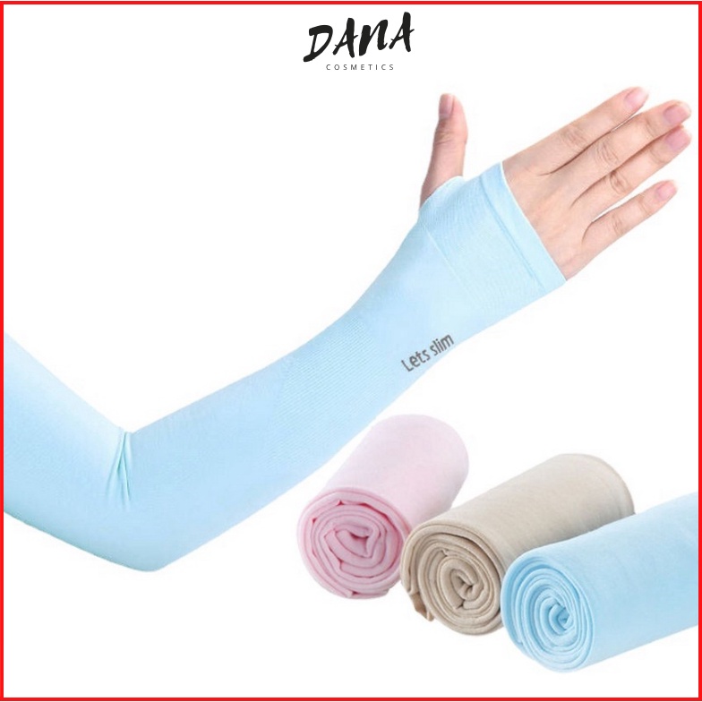 Găng tay đi nắng nam nữ ống tay chống nắng vải dày dặn co dãn tiện lợi DANA