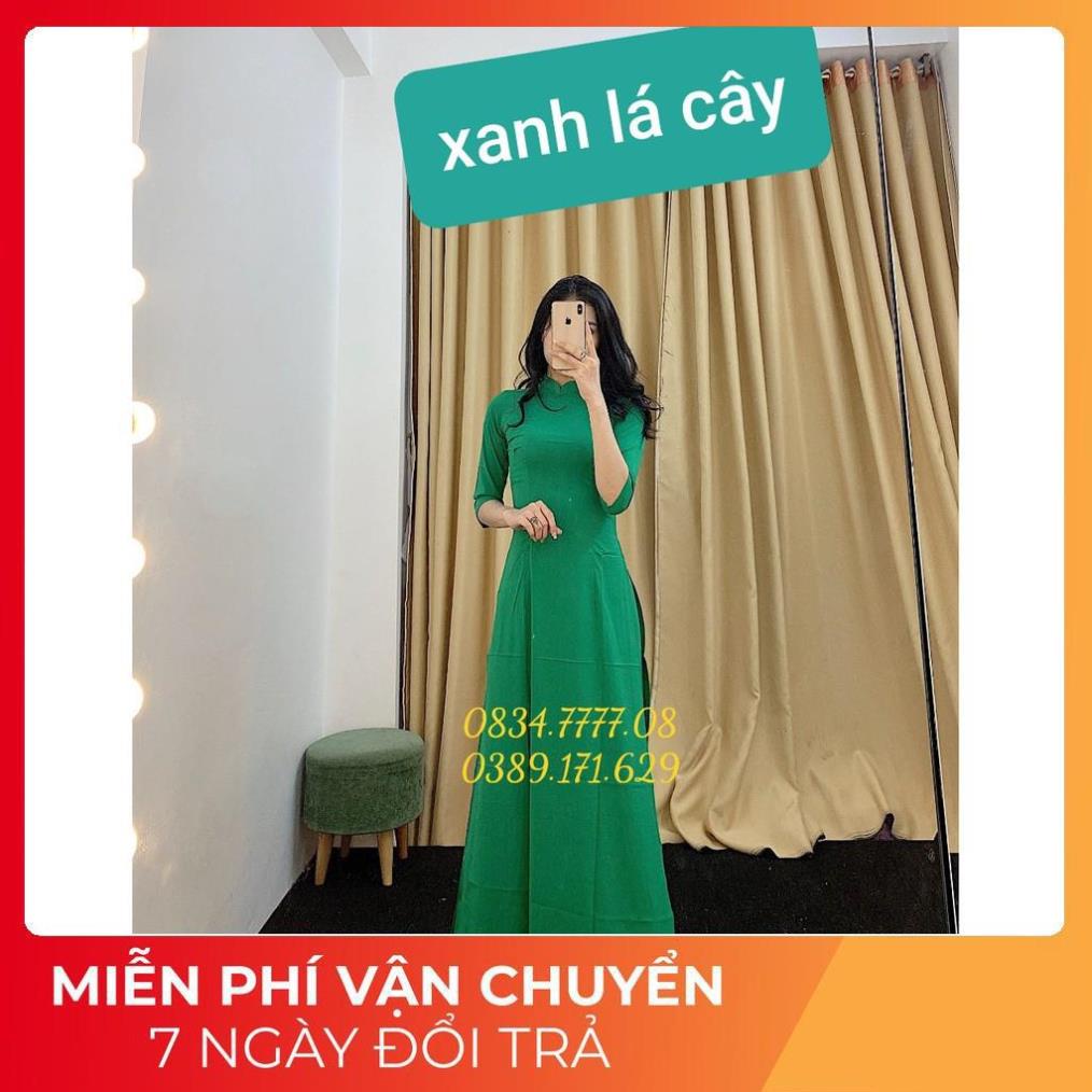 Áo Dài Truyền Thống Trơn Nhiều Màu - Ảnh Thật Shop Chụp