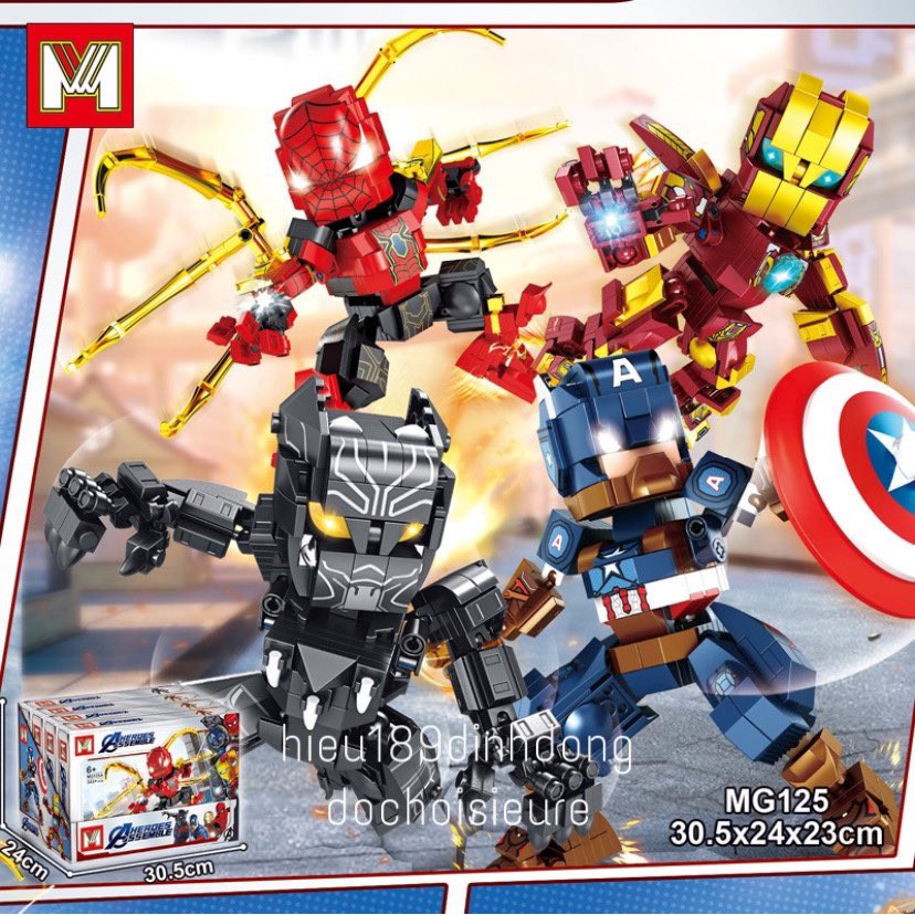 Lắp ráp xếp hình non Lego siêu anh hùng mg 125 : Người máy của các siêu anh hùng