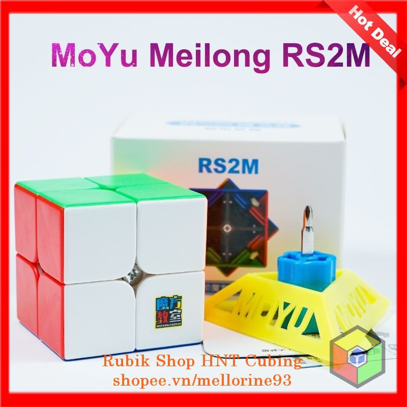 Rubik 2x2x2 MoYu RS2M Đồ Chơi Khối Lập Phương Rubic 2 Tầng MoYu RS2 M 2020 (Có Sẵn Nam Châm)