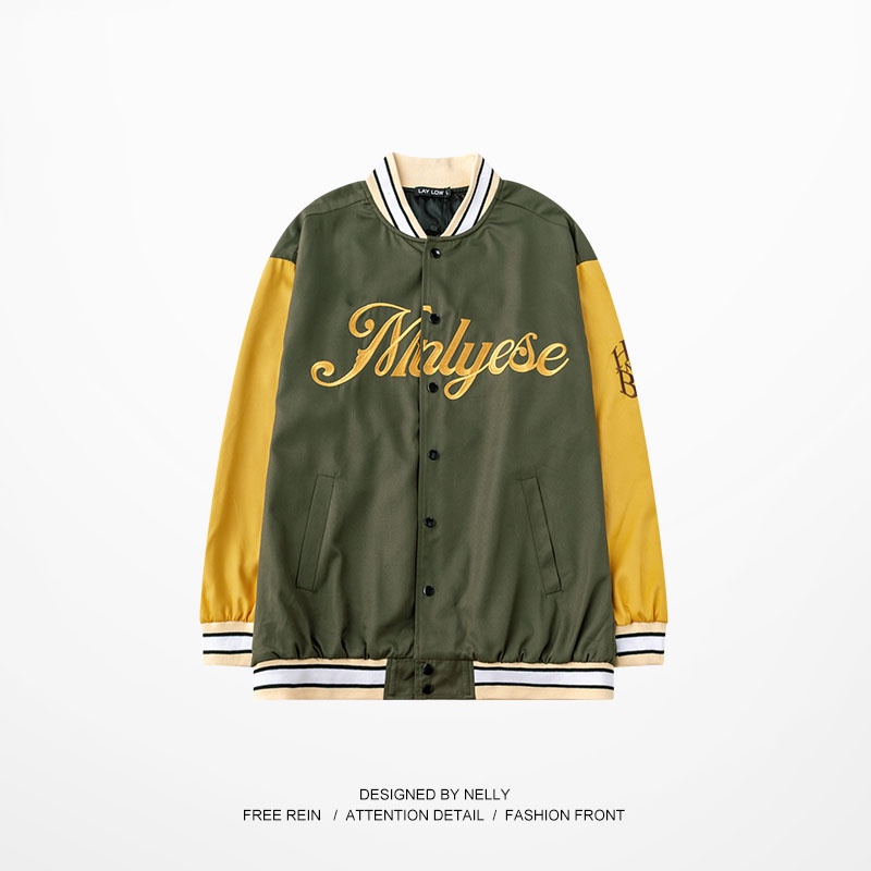 Áo khoác bomber Nelly thêu hình "Minlyese" áo Varsity