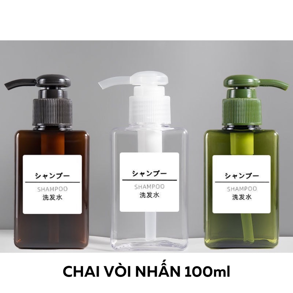 Chai/bình chiết mỹ phẩm/sữa tắm/dầu gội dạng vòi nhấn
