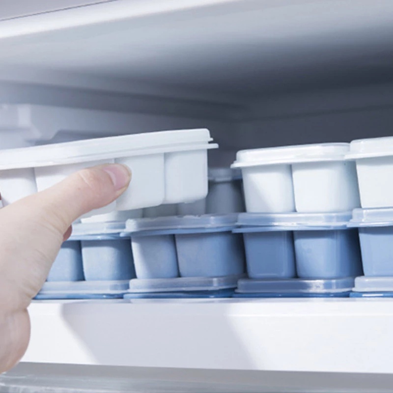 Khay làm đá viên silicon 6 ngăn có nắp đậy