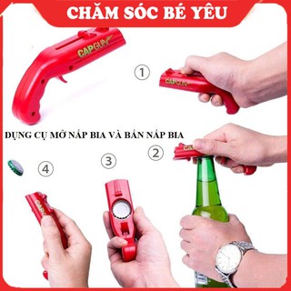 Dụng Cụ Mở Bia Bắn Nắp Chai Cực Chất - Đồ Khui Bia Hình Súng Capgun