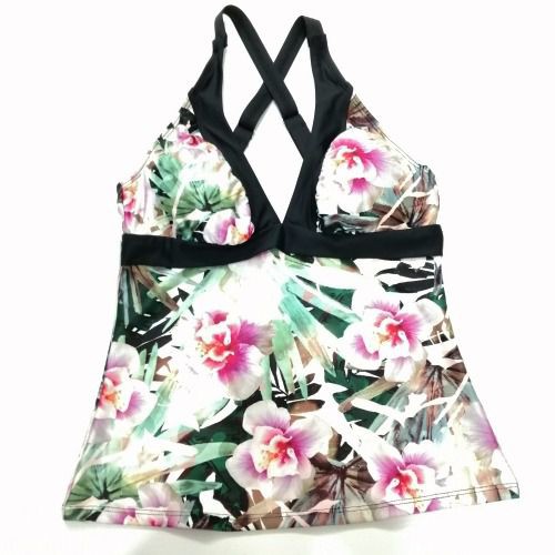 Đồ bơi nữ Next hai dây chéo sau cup ngực viền đen in hoa NE10248 ( TH8927 )