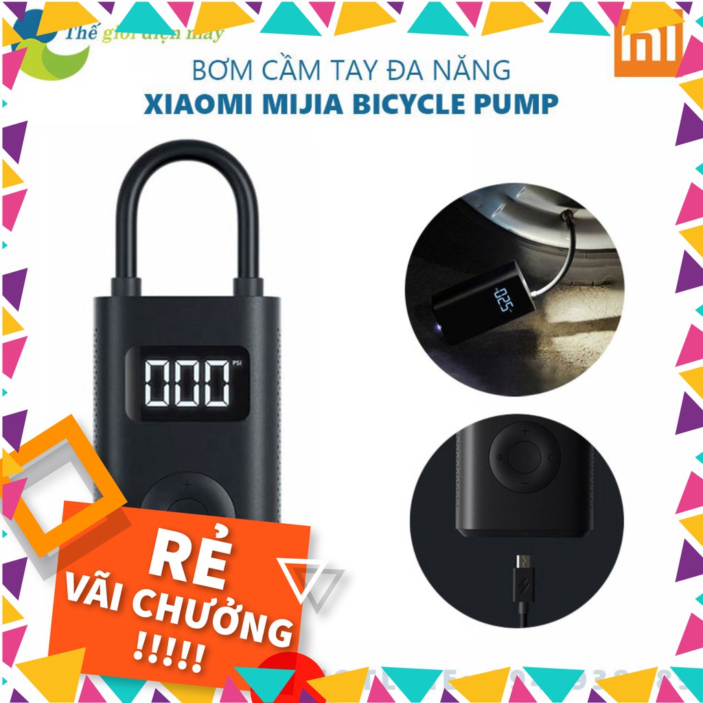 [SALE] Bơm cầm tay đa năng Mijia Bicycle Pump MJCQB01QJ - Bảo hành 3 tháng - Shop Thế Giới Điện Máy .