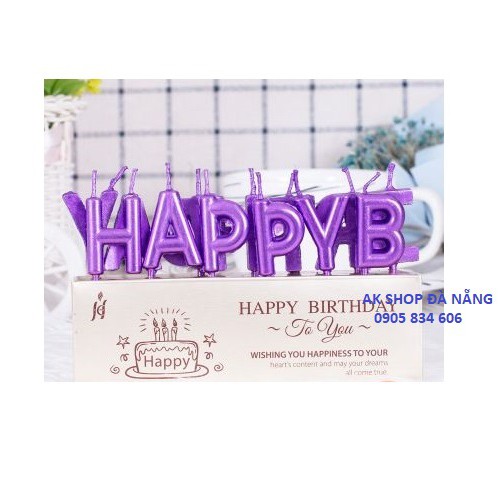 NẾN NHŨ HAPPY BIRTHDAY - TÍM