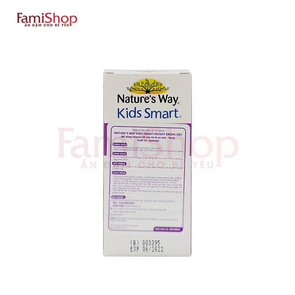 FamiShop  Thực phẩm bổ sung Vitamin D3 cho trẻ dạng nhỏ giọt Nature's Way 10ml