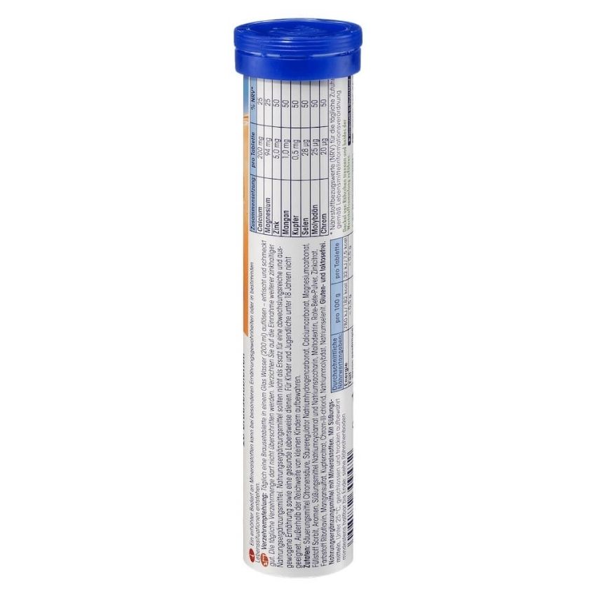 Viên sủi khoáng chất tổng hợp Mivolis Multi-Mineral, 20 viên của Đức thuần chay hương cam chanh thơm ngon