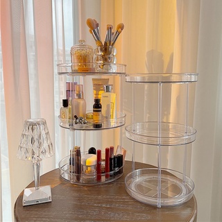 Kệ mỹ phẩm xoay 360 trong suốt 2, 3 tầng có thể xoay được tiện dụng (NC28)