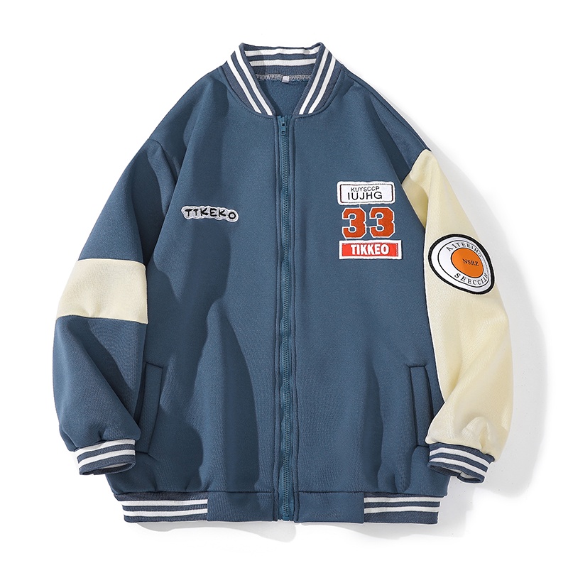 Áo Khoác Bomber Cổ Đứng Dáng Rộng Thêu Họa Tiết Kiểu Cổ Điển Thời Trang Cho Nam Và Nữ