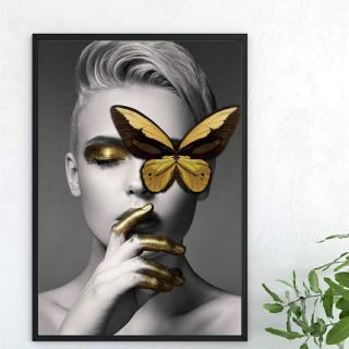 Tranh canvas cô gái nghệ thuật 60x90 giá kèm khung