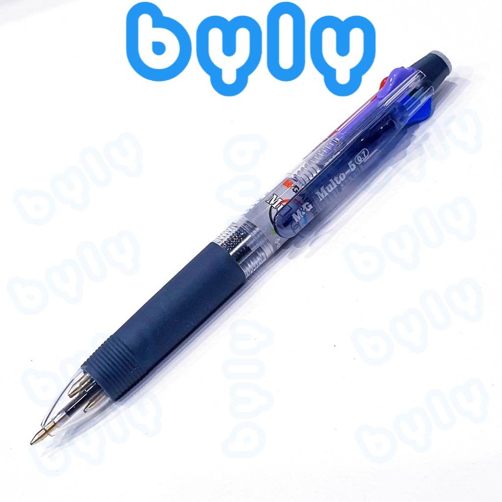 Bút bi bấm 5 màu ngòi 0.7mm M&amp;G | MULTO-5 ABP80572