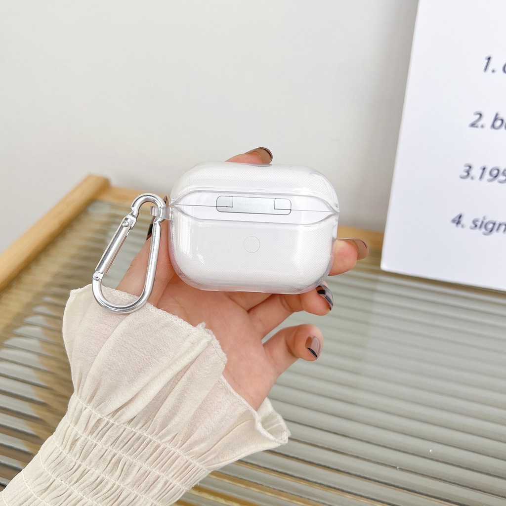 Vỏ Bảo Vệ Hộp Sạc Tai Nghe AirPodsPro2gen 2022 Trong Suốt Phong Cách Mới Ốp