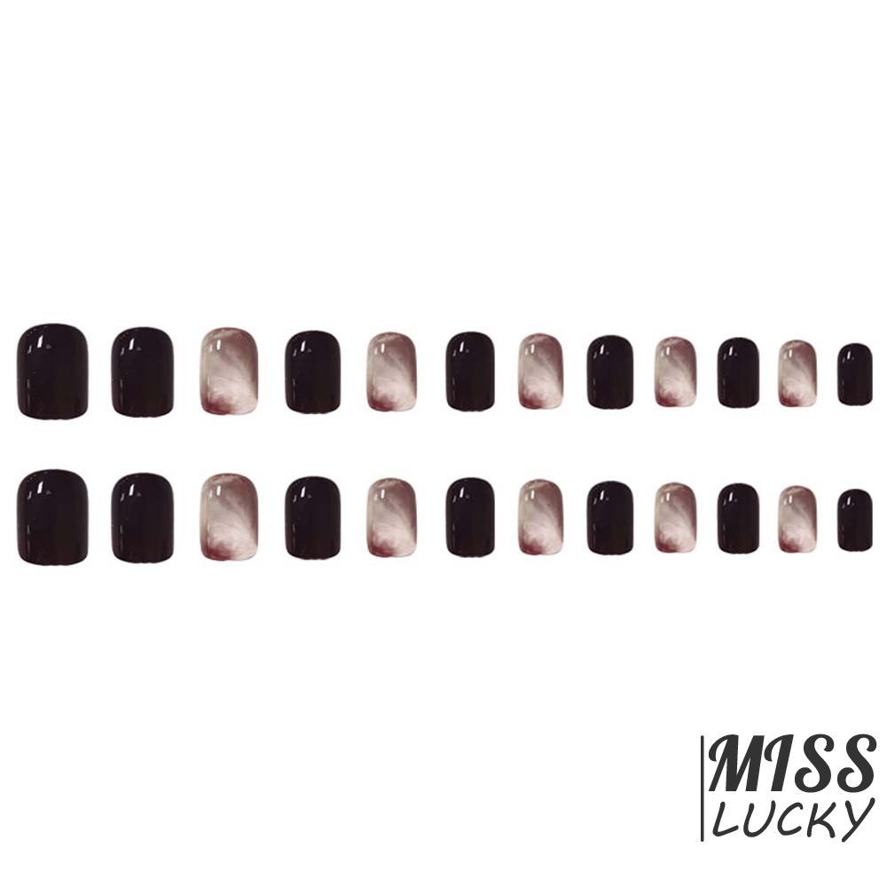 Set 24 Móng Tay Giả Màu Hổ Phách Có Thể Tháo Rời Trang Trí Móng Tay Nghệ Thuật