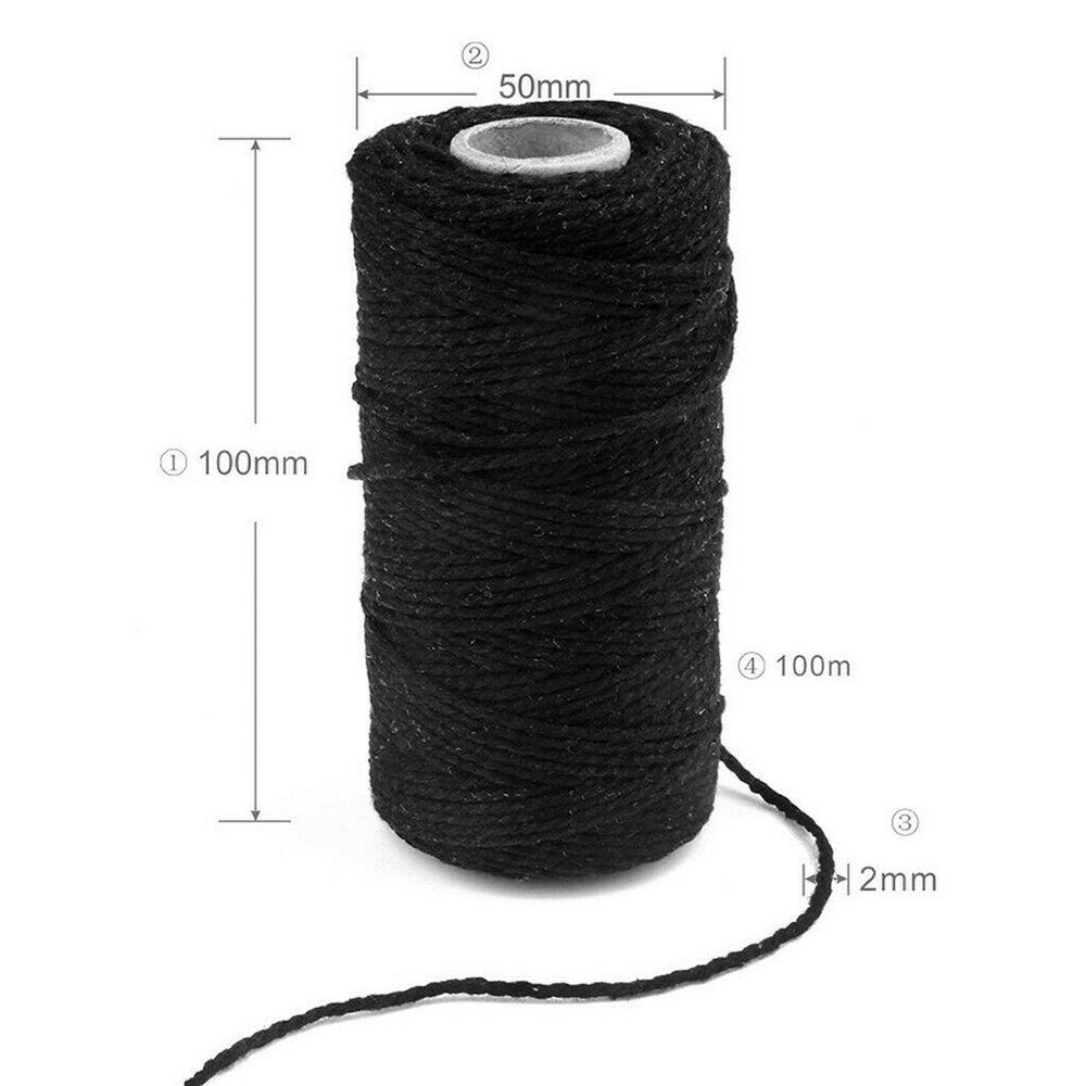 Cuộn Dây Thừng Cotton Dài 100m / 100Yard|Dây Vải Lanh Nghệ Thuật Thủ Công
