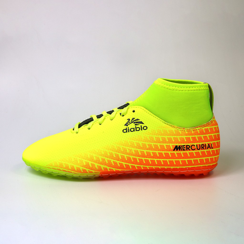 Giày đá bóng nam Diablo Mercurial cổ chun (Vàng Cam)