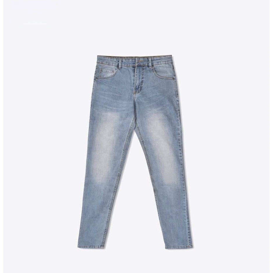 Quần jean nam rách xước cao cấp màu xanh nhạt chất bò co giãn ống đứng dáng ôm skinny DC Denim [5678] | BigBuy360 - bigbuy360.vn