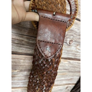 Thắt lưng da thật vintage da mềm bản 8cm freesize