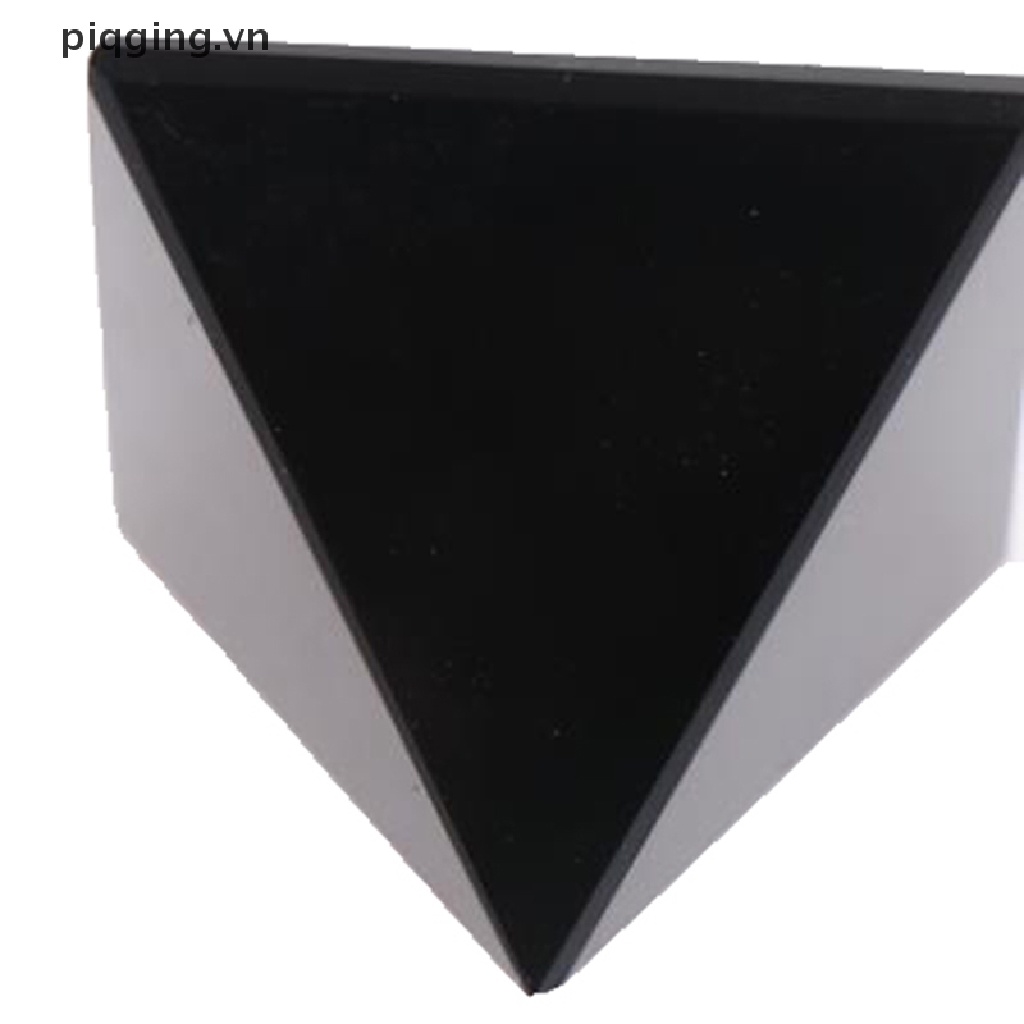 Kim tự tháp bằng đá obsidian tự nhiên bóng để bàn trang trí đẹp mắt