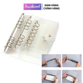 Bìa sổ còng nhựa trong DẺO cúc bấm A4 B5 A5 A6 tặng kèm thước phụ kiện sổ còng