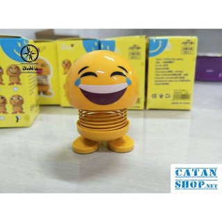 2 con Thú nhún emoji lò xo, thú nhún emoji trang trí xe ô tô. Xe máy, bàn làm việc,Thu nhun cảm xúc, lò xo meme