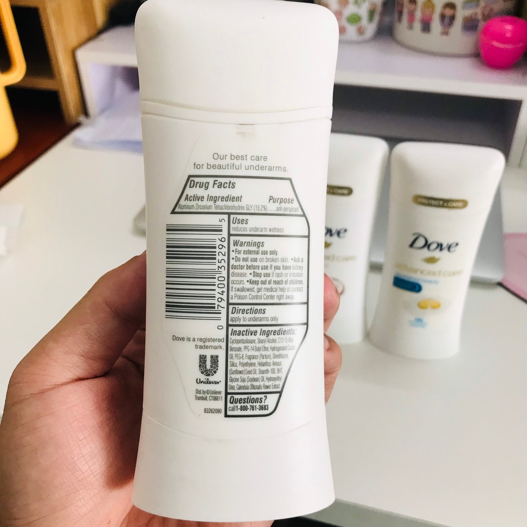 Lăn khử mùi Dove Mỹ 74g - Lăn nách DOVE USA dạng sáp - Chính hãng