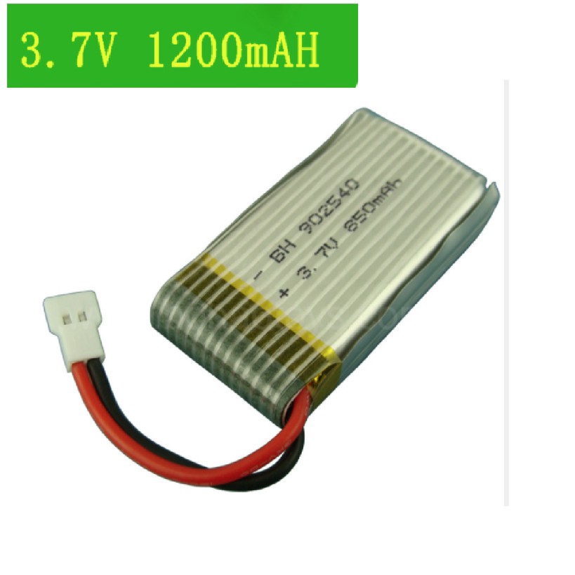 Pin sạc 3.7v dung lượng cao 1200mah dùng cho flycam máy bay điều khiển từ xa cổng nối XH2.54