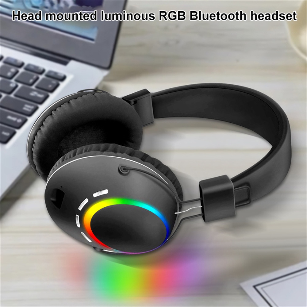 Tai Nghe Chụp Tai AKZ-B56 Kết Nối Bluetooth Không Dây Phát Sáng Hỗ Trợ Thẻ Nhớ TF