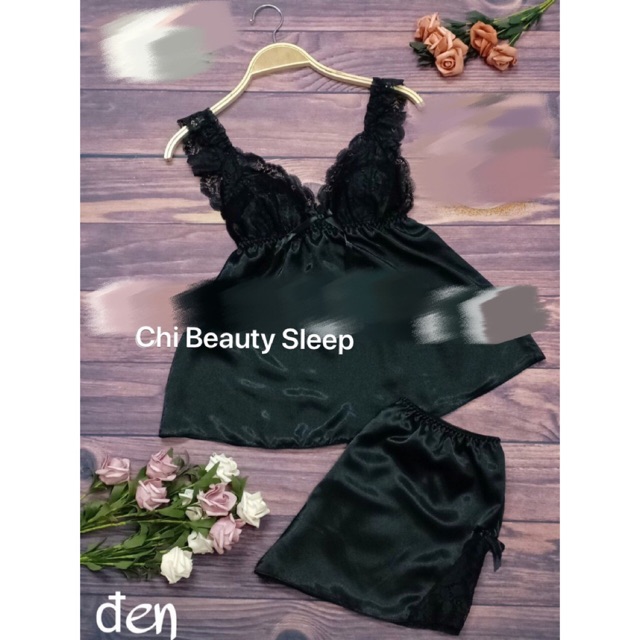 Váy Ngủ Phi lụa Sexy gợi cảm mẫu 8 Ren vai - Chi Beauty Sleep