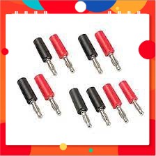 Combo 1 Jack Bắp Chuối 4mm và 1 Đầu Jack JS910 - Màu Đen