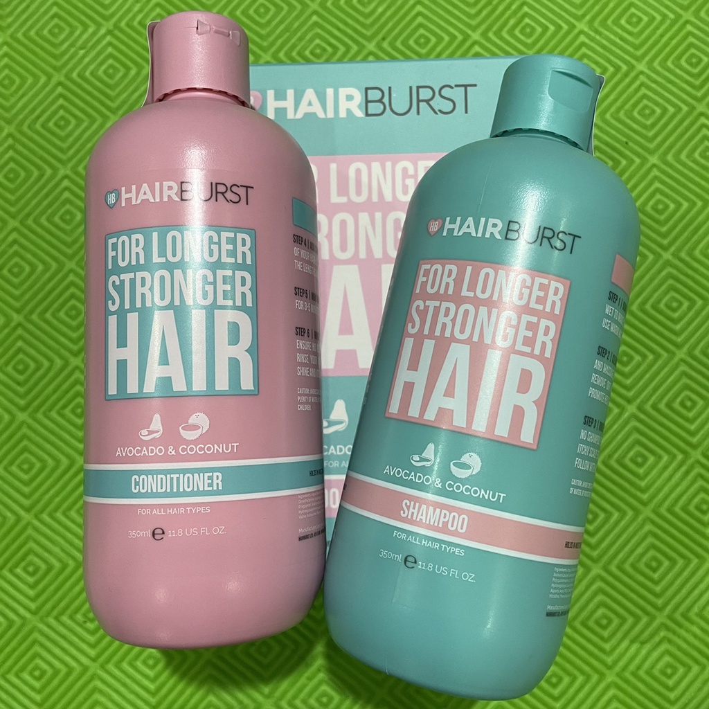 Bộ Dầu gội dầu xả HairBurst For Longer Stronger cải thiện rụng tóc 350mlx2