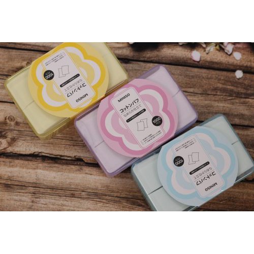 Bông tẩy trang Miniso Nhật Bản Họp 1000m