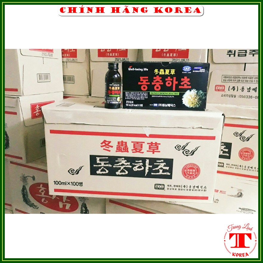Nước đông trùng hạ thảo hàn quốc chính hãng - 40 chai x 100ml - tranglinh