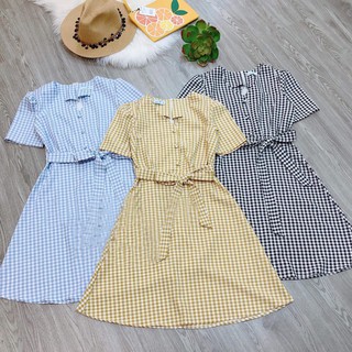 Đầm caro tiểu thư( KÈM HÌNH CHỤP THẬT)