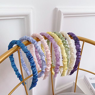 Băng đô cài tóc vải satin phong cách Hàn Quốc