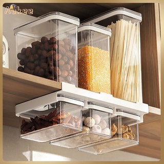 Hộp đựng bảo quản thực phẩm/đồ ăn nhẹ/đồ khô/ngũ cốc chống ẩm sức chứa lớn trong suốt tiện lợi cho nhà bếp