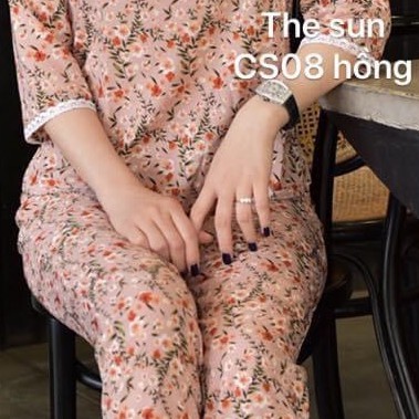 [Dáng Đẹp - Trẻ Trung] Bộ Đồ Mặc Nhà Nữ Hàng Cao Cấp Siêu Sang - Mã CS08 Chất Lụa Giấy Mát Mịn 2 Màu Xanh Và Hồng | BigBuy360 - bigbuy360.vn