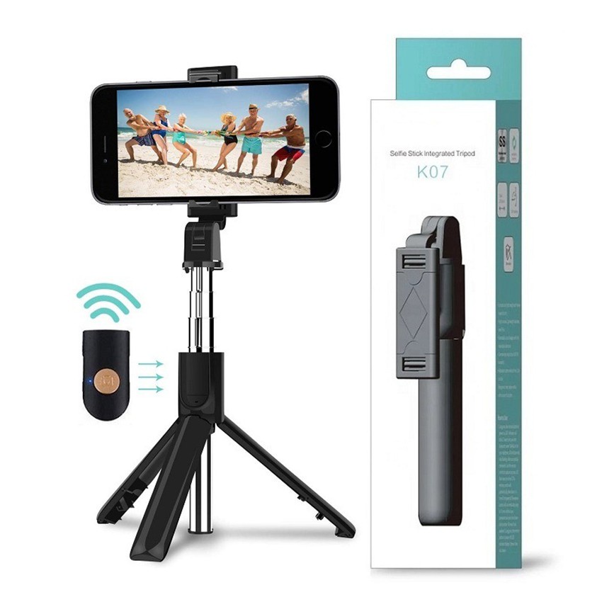 (ẢNH THẬT) Gậy Chụp Ảnh Tự Sướng Bluetooth 3 Chân Đa Năng – Tripod K07, Chụp Hình Selfie, FULL HỘP, kèm diều khiển từ xa