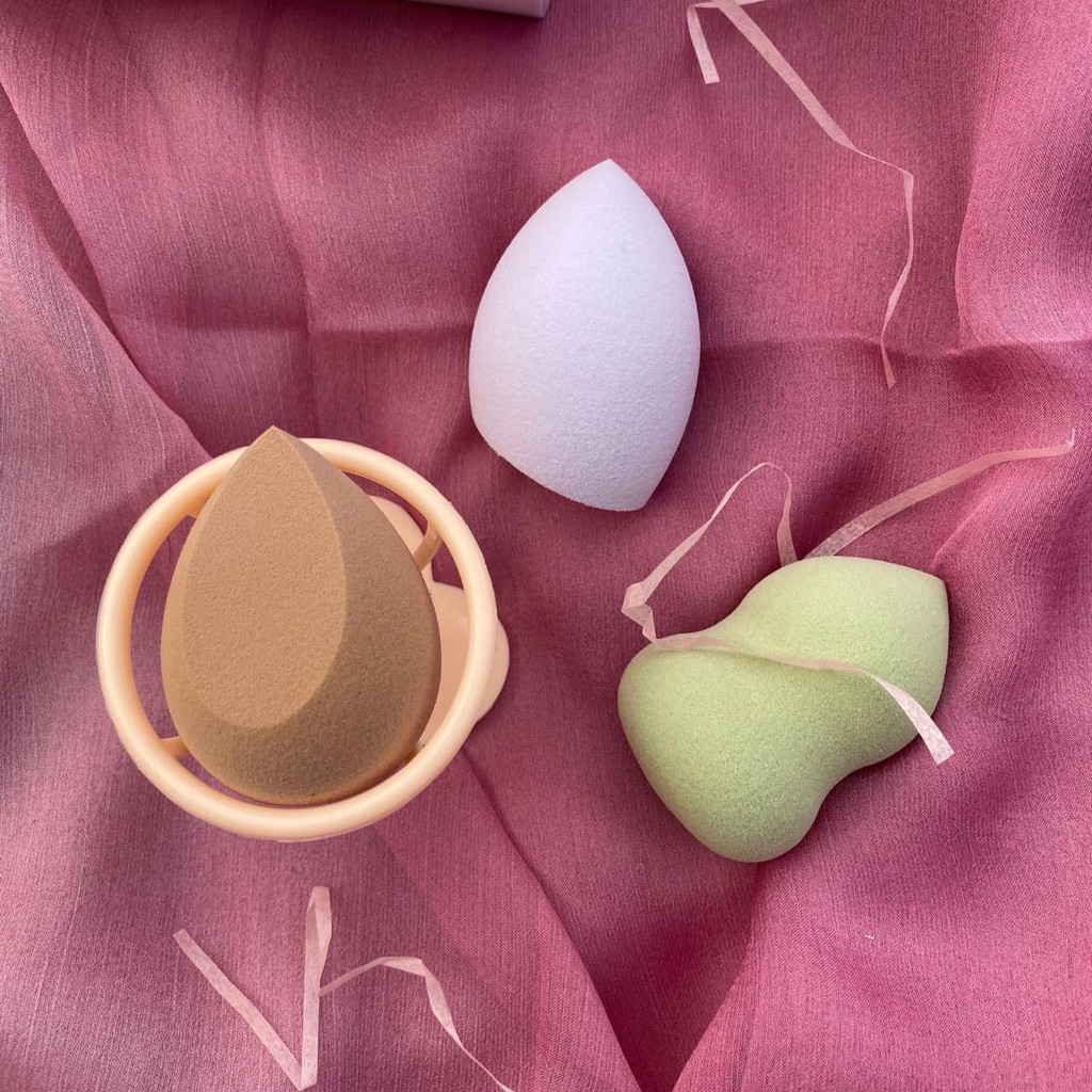 Set 3 bông Mút hồ lô tán nền kèm giá đựng | BigBuy360 - bigbuy360.vn