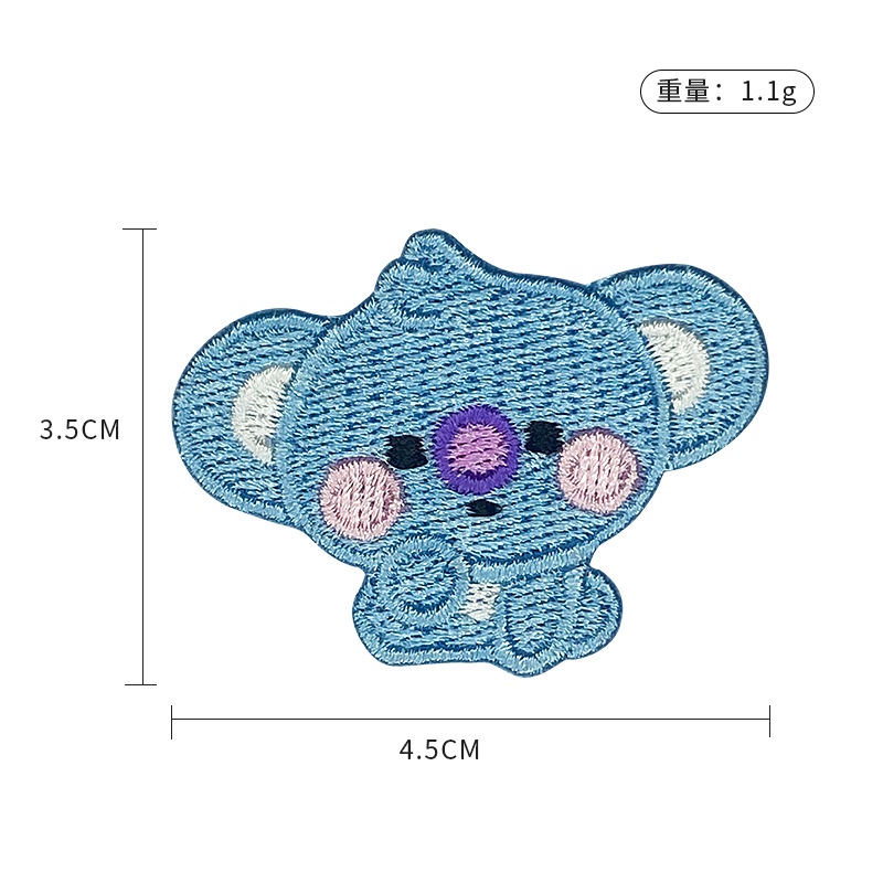 Sticker Ủi Thêu Hình Các Thành Viên Nhóm Nhạc BTS