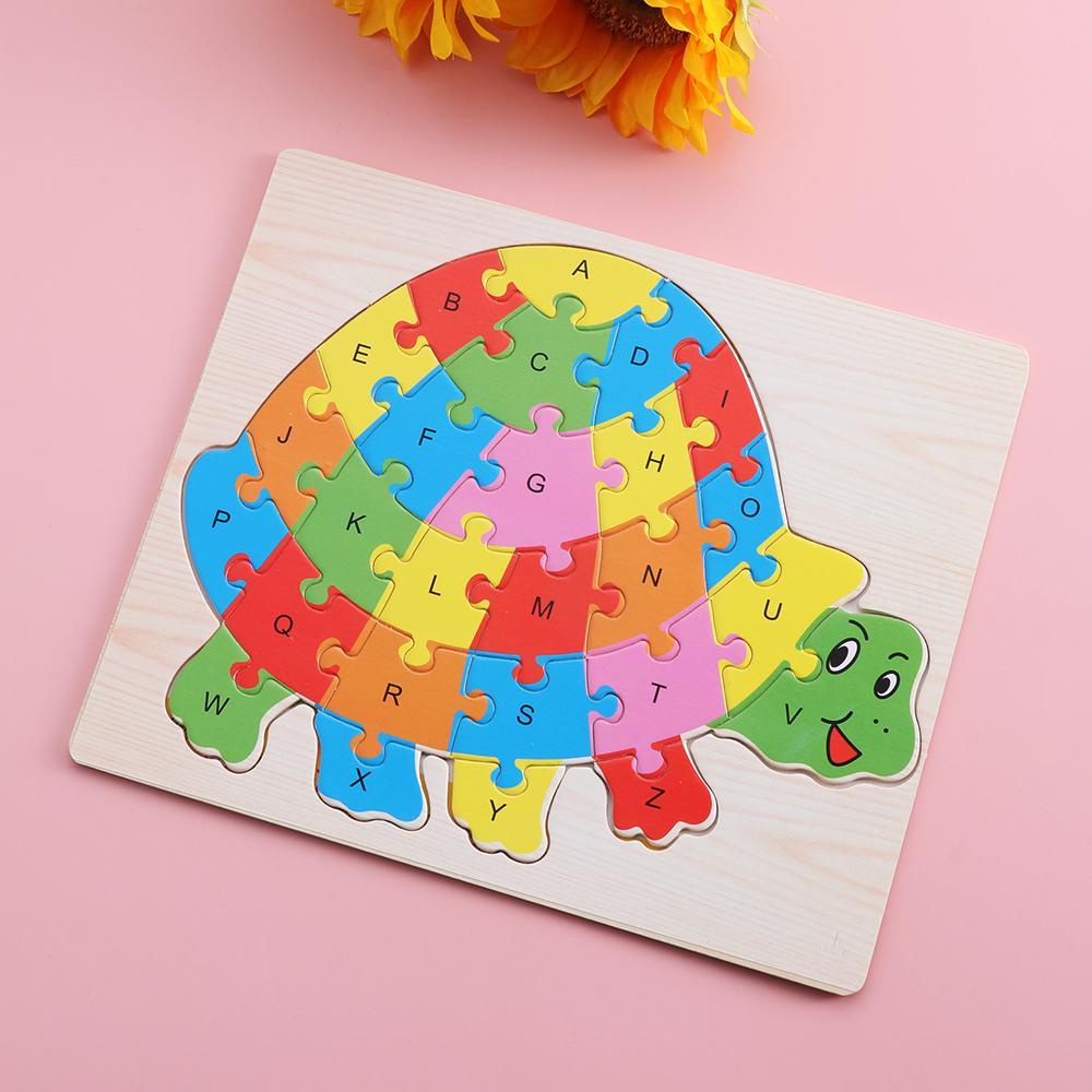 RAINBOW Bộ Đồ Chơi Xếp Hình Bằng Gỗ Giúp Phát Triển Trí Tuệ Cho Bé Hình Động Vật Dễ Thương