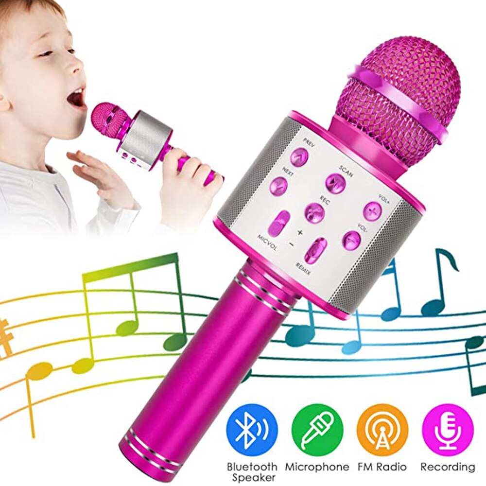 Micro Bluetooth Không Dây Cầm Tay Hát Karaoke Chuyên Nghiệp Cho Điện Thoại Máy Tính