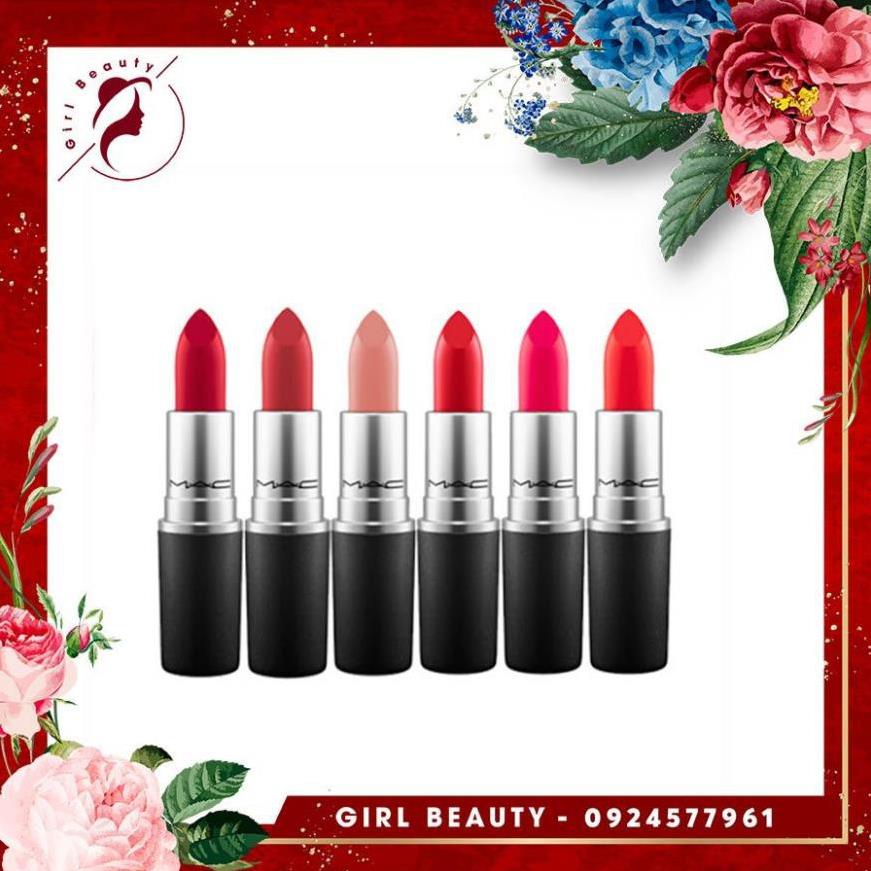 Son Mac chính hãng Ruby Woo, Chili, Marrakesh màu cam cháy đỏ gạch cam đất chuẩn Auth date tới 2023