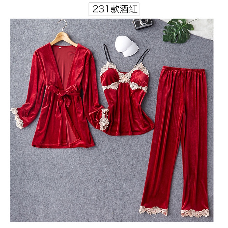 Vee-áo Choàng Ngủ Nhung 3 Trong 1 80270 / Sesingan / Áo Choàng Ngủ | BigBuy360 - bigbuy360.vn