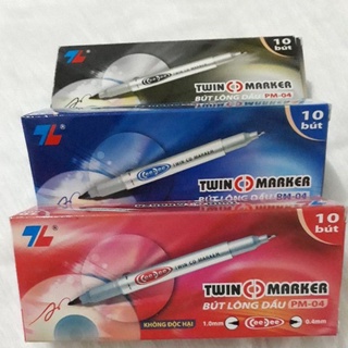 01 HỘP BÚT LÔNG DẦU ( DẠ KÍNH) PM04 THIÊN LONG