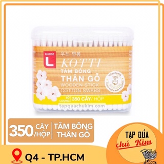 Tăm bông thân gỗ KOTTI Choice L hộp 350 cây - tapquachukim