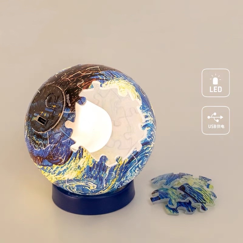 Bộ xếp hình 3D Starry Night-Sphere Light